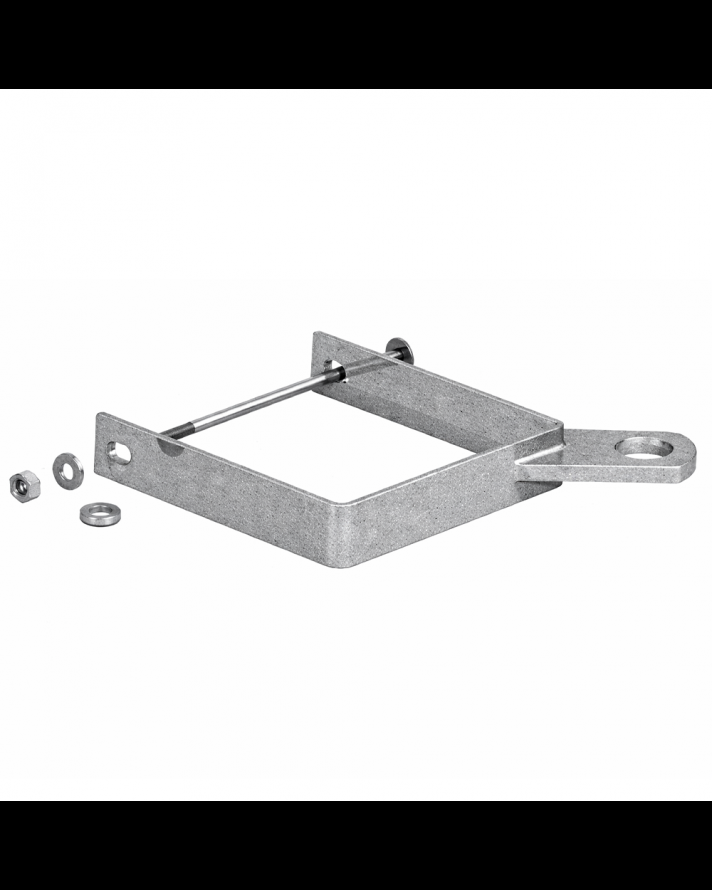 SQUARE POST GATE HANGER WITH EYE ON CORNER FOR METAL GATES