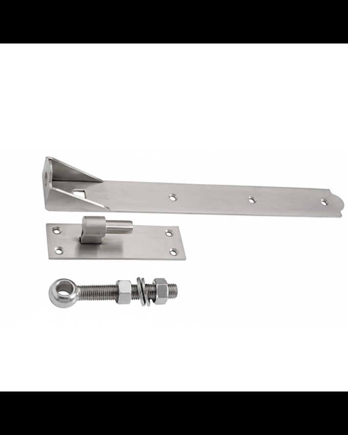 STAINLESS STEEL ADJUSTABLE BANDS AND HOOKS ON PLATES