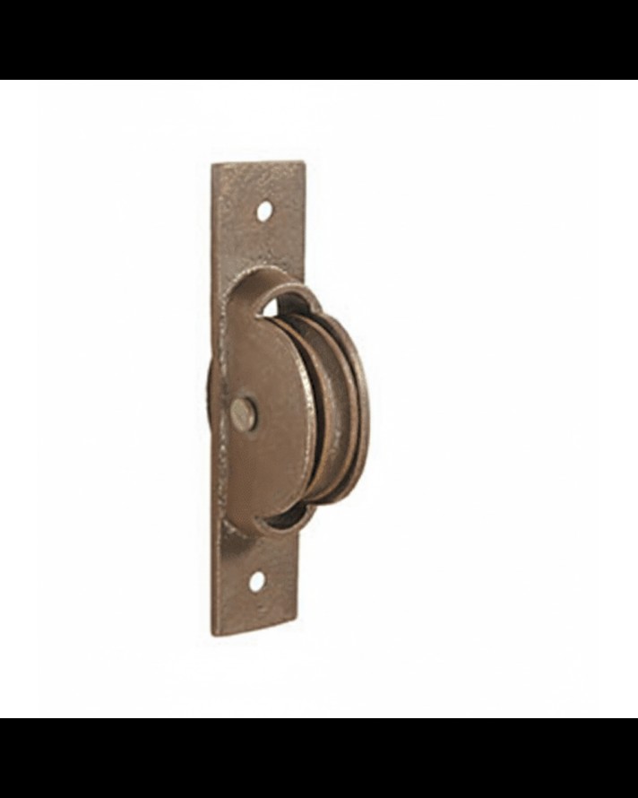 SEMI CONCEALED CAST AXLE PULLEY WITH CAST WHEEL