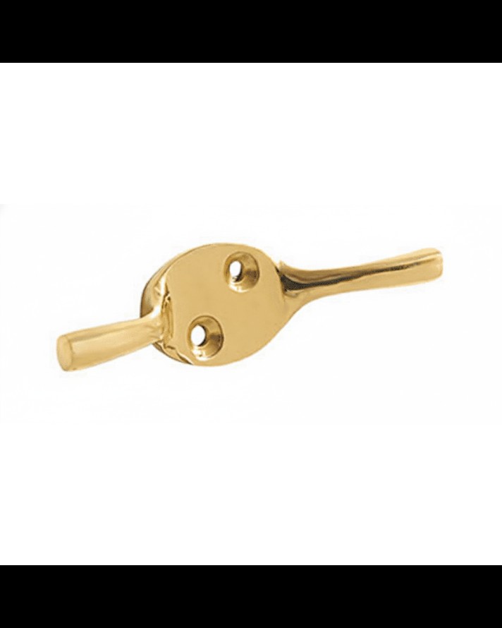 SOLID BRASS CLEAT HOOKS C/W SCREWS