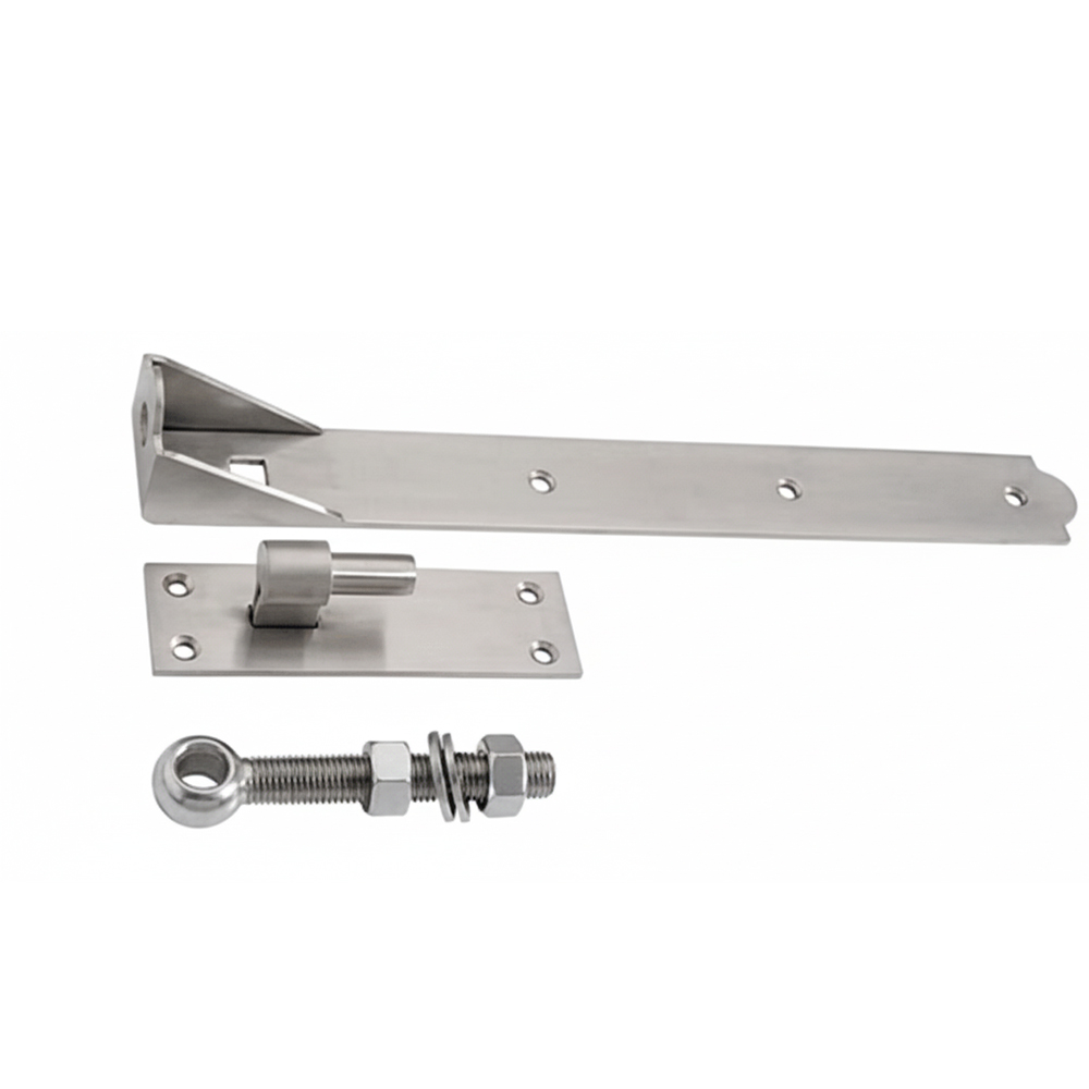 STAINLESS STEEL ADJUSTABLE BANDS AND HOOKS ON PLATES